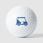 Golfer Golf Player Cart Classic Blue Sports Cool Golfballen (Voorkant)