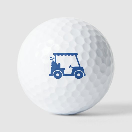 Golfer Golf Player Cart Classic Blue Sports Cool Golfballen (Voorkant)