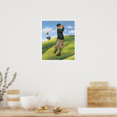  Golfer Golf Print (Keuken)