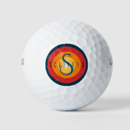 Golfer Golf-speler Gepersonaliseerde Monogram en N Golfballen