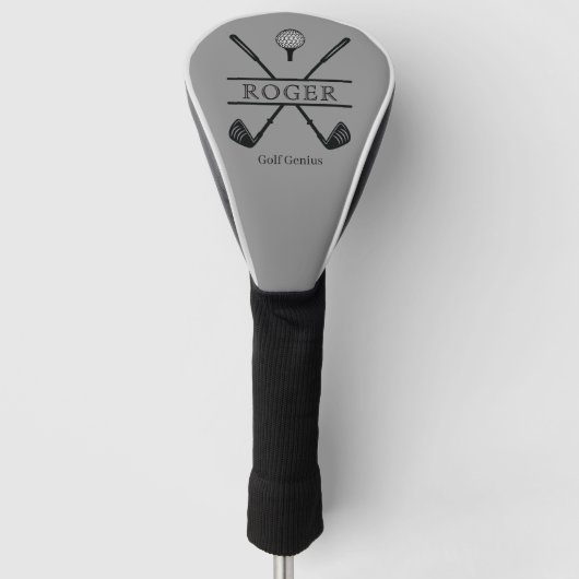 Golfer Golf Speler Naam Golf Hoofddeksel Golfheadcover (Voorkant)