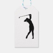 Golfer Golf Sport Persoon Silhouet    Cadeaulabel (Achterkant)