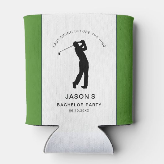Golfer Golf Thema Afscheid Van De Jonggezellen Blikjeskoeler (Achterkant)