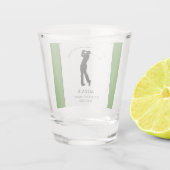 Golfer golf thema vrijgezellenfeest cadeautjes shot glas (Achterkant)