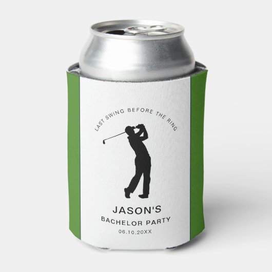 Golfer Golf Themed Bachelor Party  Blikjeskoeler (Blikje Voorkant)