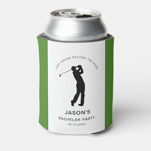 Golfer Golf Themed Bachelor Party  Blikjeskoeler (Blikje Achterkant)