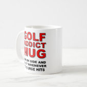 Golfer Golf Verslaafde Grappig Cadeau Mok Putt Put (Voorkant links)