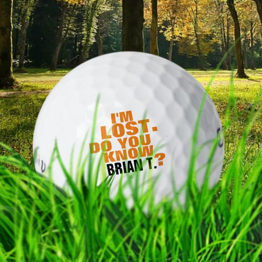 Golfer-golfbal golfbal met naam golfballen