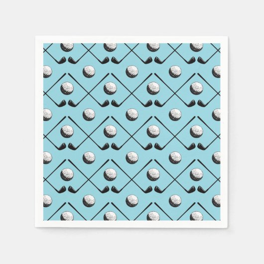 Golfer golfbal patroon servet (Voorkant)