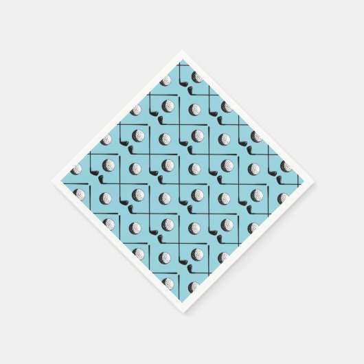 Golfer golfbal patroon servet (Hoek)