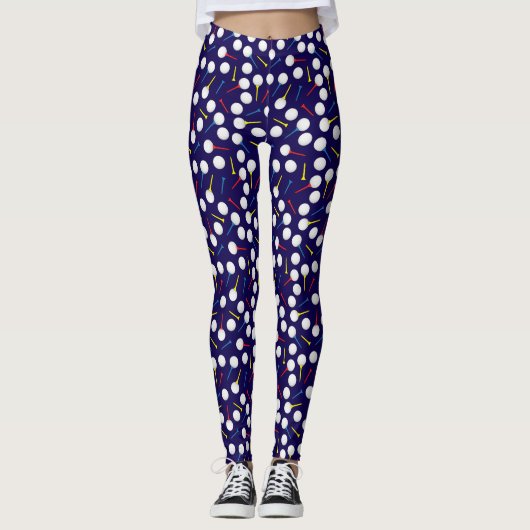 Golfer golfballen en T - shirts Leggings (Voorkant)
