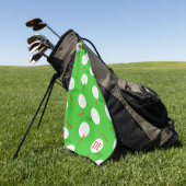 Golfer golfballen en T - shirts Patroon Monogram Golfhanddoek (Groen)