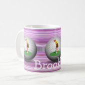 Golfer Golfballen Streep Mok (Voorkant links)