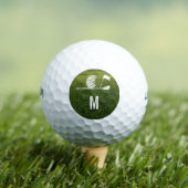 Golfer Golfen Minimalistisch Initiaal Aangepast Golfballen (Insitu Shirt)