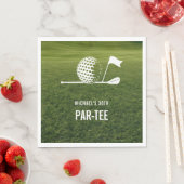 Golfer Golfen Minimalistische Mannen Verjaardag Servet (Insitu)