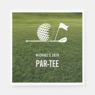 Golfer Golfen Minimalistische Mannen Verjaardag Servet