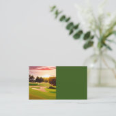 Golfer Golfing Golf Course Business Card-sjablonen Visitekaartje (Staand voorkant)