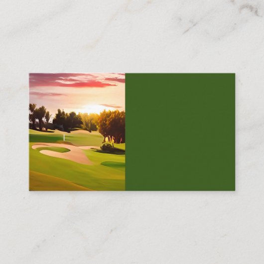 Golfer Golfing Golf Course Business Card-sjablonen Visitekaartje (Voorkant)