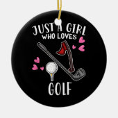 Golfer Golfing Lover een meisje dat van Golf houdt Keramisch Ornament (Voorkant)