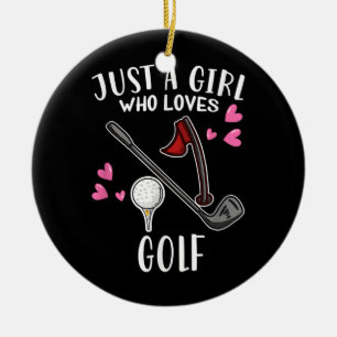 Golfer Golfing Lover een meisje dat van Golf houdt Keramisch Ornament