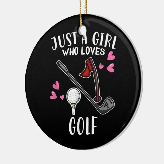 Golfer Golfing Lover een meisje dat van Golf houdt Keramisch Ornament (Links)