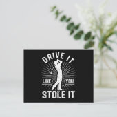 Golfer Golfing Lover rijdt net als jij Briefkaart (Staand voorkant)