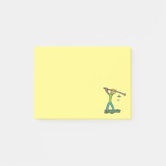 Golfer Golfing Post-it® Notes (Voorkant)