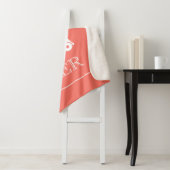 Golfer Golfkar Monogram Beginletters Chic Koraal Sherpa Deken (In situ)
