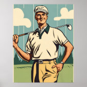  Golfer - Golfkunst Print (Voorkant)