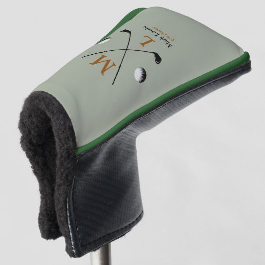 Golfer golfspeler gepersonaliseerd golfheadcover (3/4 voorkant)