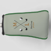 Golfer golfspeler gepersonaliseerd golfheadcover (Voorkant)