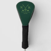 Golfer . Golfspeler Klassiek Monogram Golfheadcover (Voorkant)