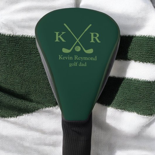 Golfer . Golfspeler Klassiek Monogram Golfheadcover