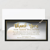 Golfer Gouden Bedankt voor uw condoleancekaart (Voorkant / Achterkant)