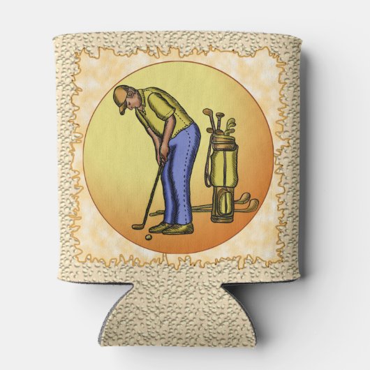 Golfer Grandpa koelbox Blikjeskoeler (Achterkant)