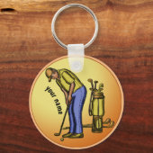 Golfer Grandpa sleutelhanger (Voorkant)