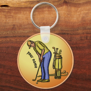 Golfer Grandpa sleutelhanger