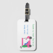 Golfer Grappig Netjes Golfkar Gepersonaliseerd Bagagelabel (Voorkant (verticaal))