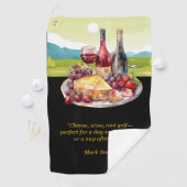 Golfer grappige citaten voor golfer over kaas wijn golfhanddoek (Insitu)