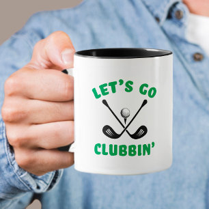 Golfer Grappige Golfclub Moderne Sporten Zwart Gro Mok