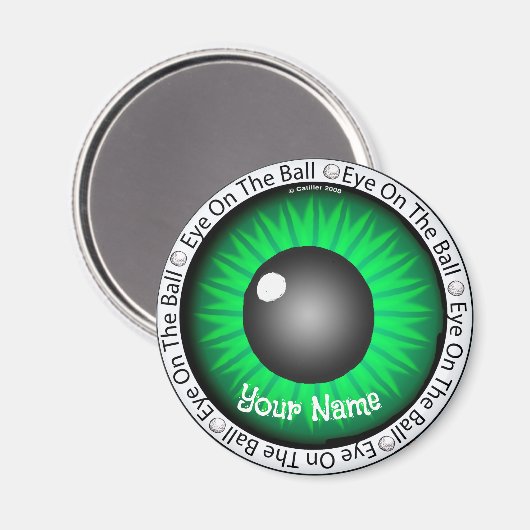 Golfer Green Eye on Ball Magneet (Voorkant / Achterkant)