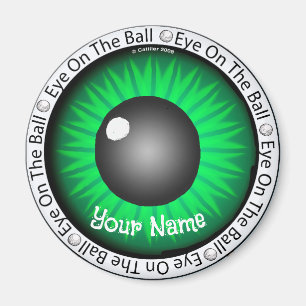 Golfer Green Eye on Ball Magneet