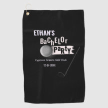 Golfer Groom Bachelor Party Classic Wit Zwart