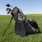 Golfer Groom Bachelor Party Classic Wit Zwart Golfhanddoek (Groen)