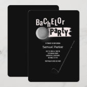 Golfer Groom Golf Bachelor Party Verjaardag Par-T- Kaart (Voorkant / Achterkant)