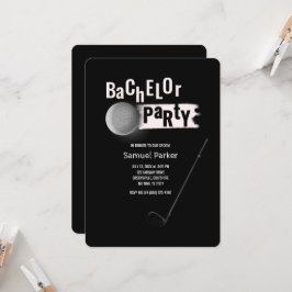 Golfer Groom Golf Bachelor Party Verjaardag Par-T- Kaart