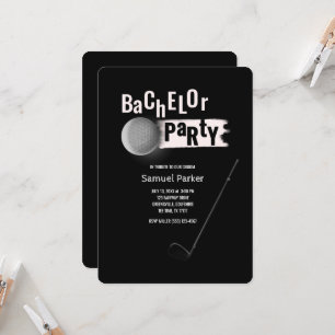 Golfer Groom Golf Bachelor Party Verjaardag Par-T- Kaart