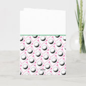 Golfer Happy Birthday Eigen bericht toevoegen Roze Feestdagen Kaart (Achterkant)