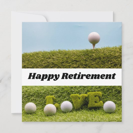 Golfer Happy Retirement golf met liefde Kaart (Voorkant)