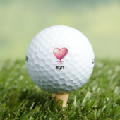 Golfer Happy Valentijnsdag met liefdesrood hart Golfballen (Insitu Shirt)